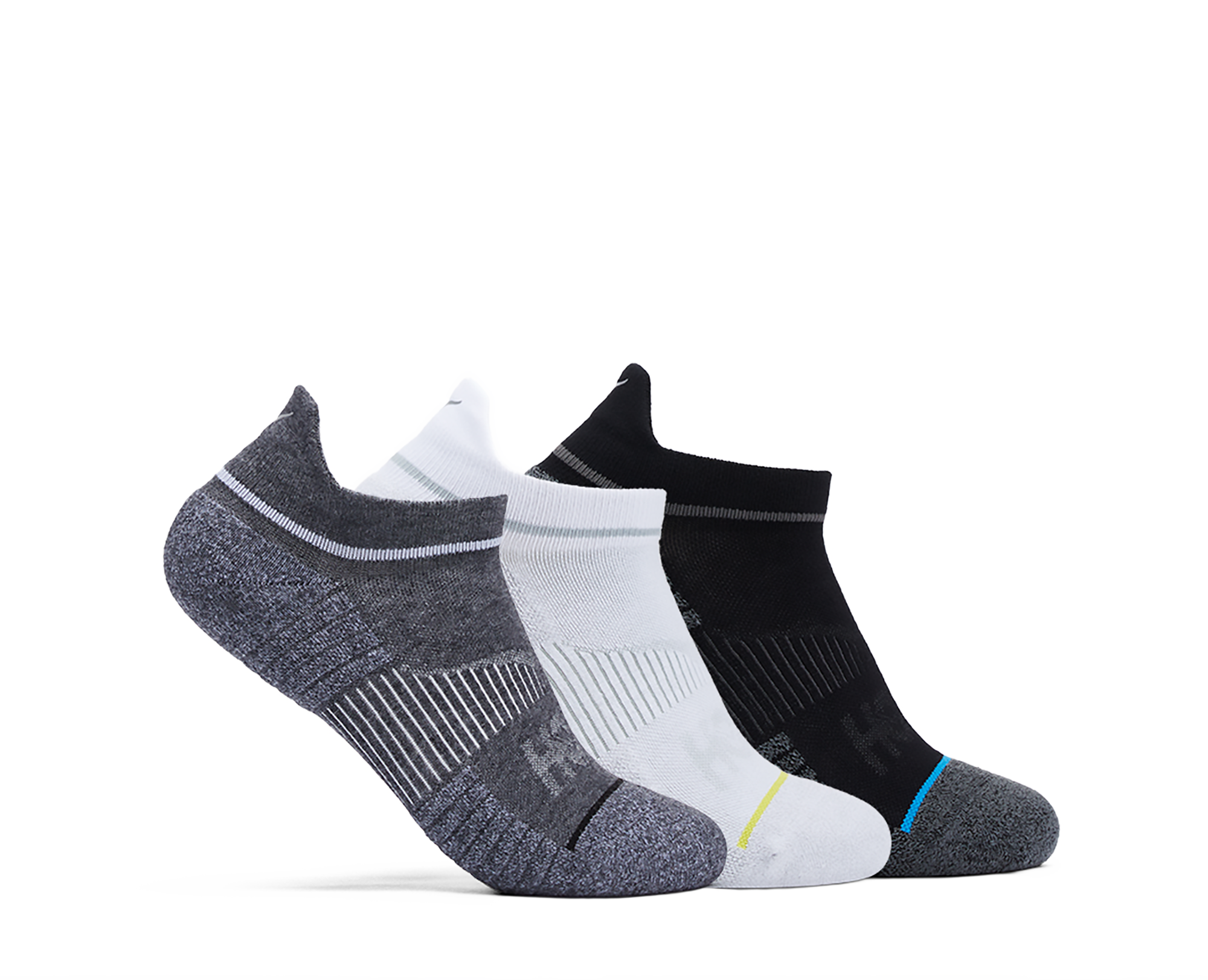 Buy Apana men 10 pair performance cushion socks black grey combo Online