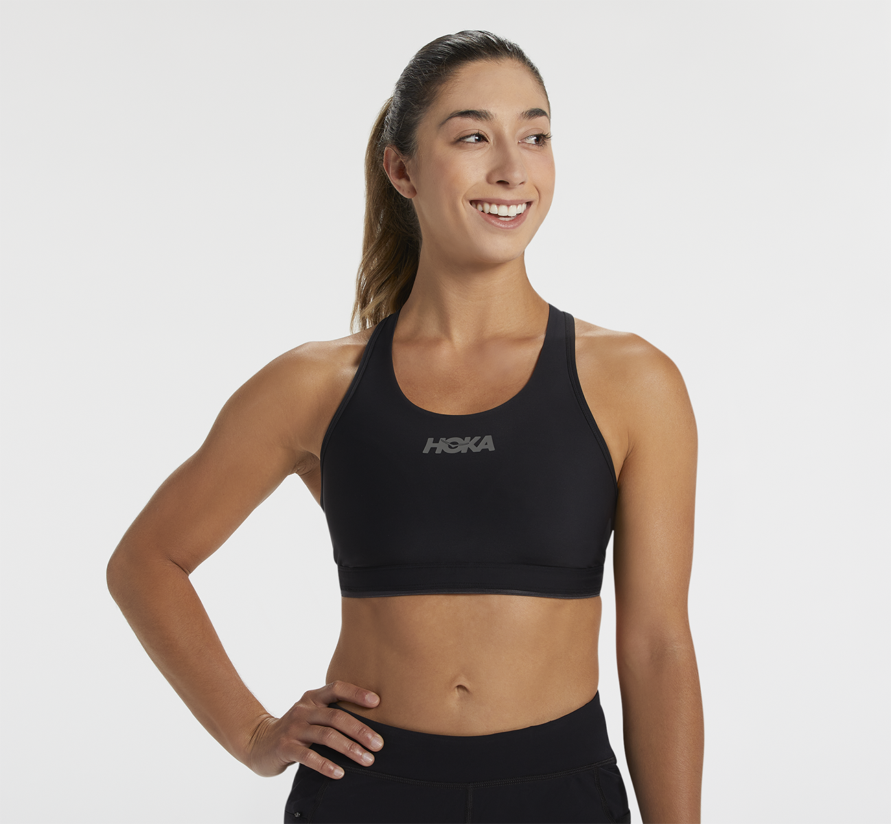 HOKA ONE ONE Performance Sports Bra Hot Coral UV Protection